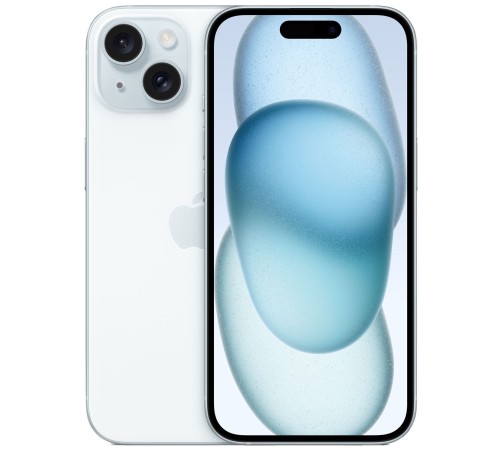 Apple iPhone 15 A3090 128Gb lt.blue 3G 4G 1Sim 6.1" iOS 17 802.11 a/b/g/n/ac/ax NFC GPS MTP43HN/A ИНДИЯ