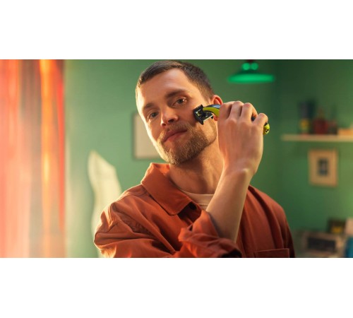 Триммер Philips OneBlade QP2721/20 черный/лайм (насадок в компл:1шт)