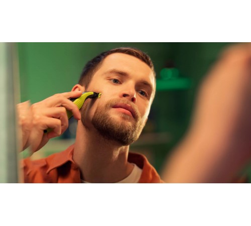 Триммер Philips OneBlade QP2721/20 черный/лайм (насадок в компл:1шт)