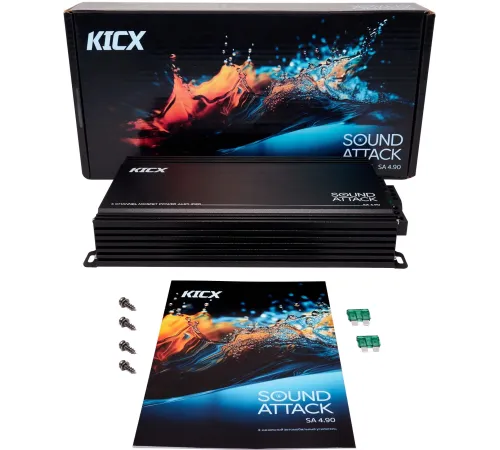 Усилитель автомобильный Kicx SA 4.90 четырехканальный Усилитель автомобильный Kicx SA 4.90 четырехканальный