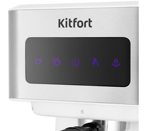 Кофеварка рожковая Kitfort КТ-7139 1050Вт белый/нержавеющая сталь Кофеварка рожковая Kitfort КТ-7139 1050Вт белый/нержавеющая сталь