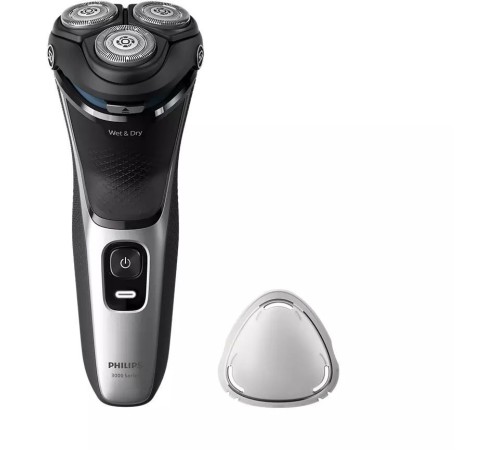 Бритва роторная Philips S3143/00 реж.эл.:3 питан.:элек.сеть/аккум. черный/серебристый