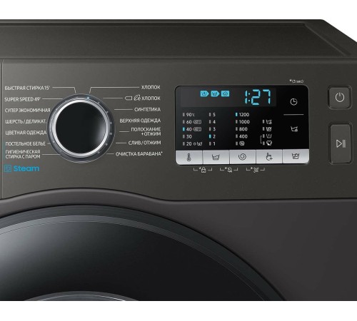Стиральная машина Samsung WW80AGAS22AX/LD класс: A загр.фронтальная макс.:8кг черный Стиральная машина Samsung WW80AGAS22AX/LD класс: A загр.фронтальная макс.:8кг черный