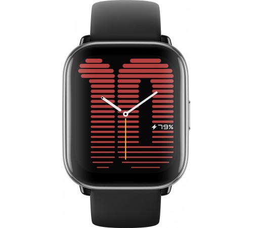 Смарт-часы Amazfit Active A2211 35.9мм 1.75" AMOLED корп.черный рем.черный разм.брасл.:135-190мм (1746349)