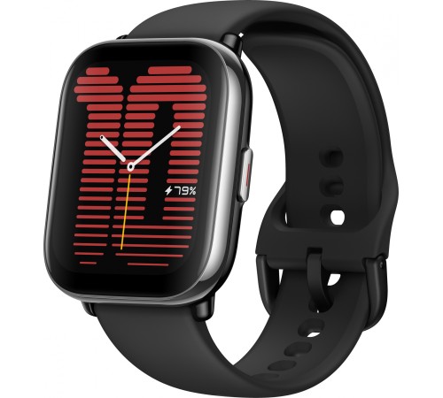 Смарт-часы Amazfit Active A2211 35.9мм 1.75" AMOLED корп.черный рем.черный разм.брасл.:135-190мм (1746349)