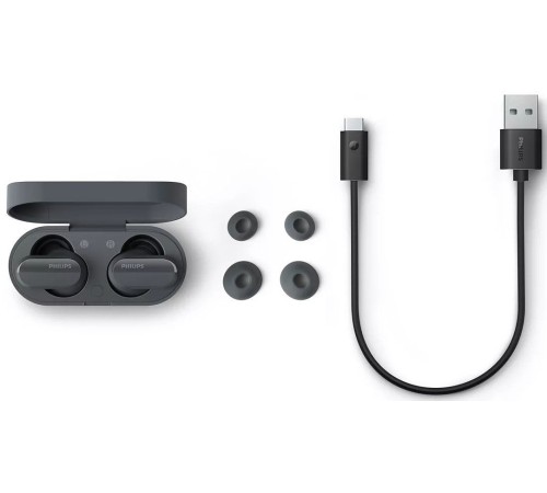 Гарнитура внутриканальные Philips TAT3508BK/00 черный беспроводные bluetooth в ушной раковине