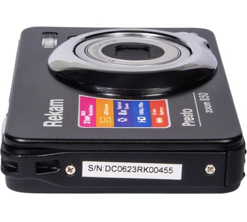 Фотоаппарат Rekam Presto zoom 850 bl черный 21Mpix 2.7" 1080p SDHC/MMC CMOS IS el/Li-Ion Фотоаппарат Rekam Presto zoom 850 bl черный 21Mpix 2.7" 1080p SDHC/MMC CMOS IS el/Li-Ion