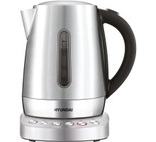Чайник электрический Hyundai HYK-S7770 1.7л. 2200Вт серебристый/черный (корпус: металл)