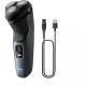 Бритва роторная Philips S3144/00 реж.эл.:3 питан.:аккум. темно-синий