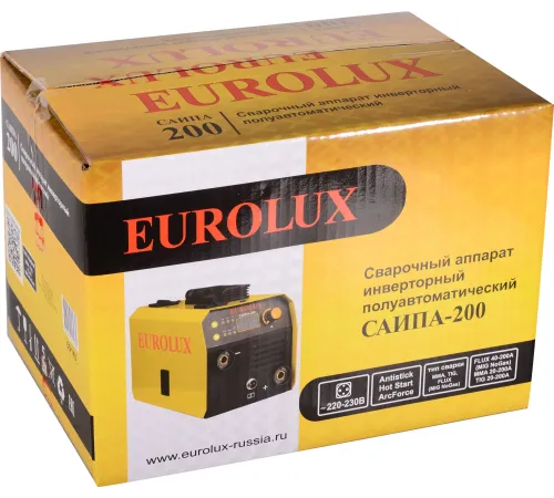 Сварочный полуавтомат Eurolux САИПА-200 инвертор FLUX, MMA,TIG-Lift 4.8кВт Сварочный полуавтомат Eurolux САИПА-200 инвертор FLUX, MMA,TIG-Lift 4.8кВт