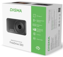Видеорегистратор Digma FreeDrive 580 черный 1.3Mpix 1080x1920 1080p 140гр. GP2247