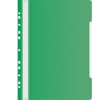 Папка-скоросшиватель Бюрократ PS-P20GRN A4 прозрач.верх.лист боков.перф. пластик зеленый