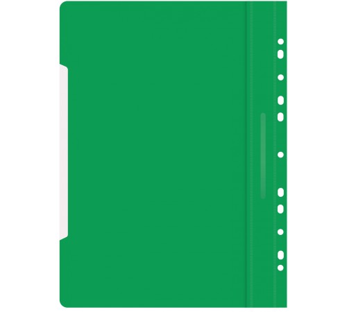 Папка-скоросшиватель Бюрократ PS-P20GRN A4 прозрач.верх.лист боков.перф. пластик зеленый