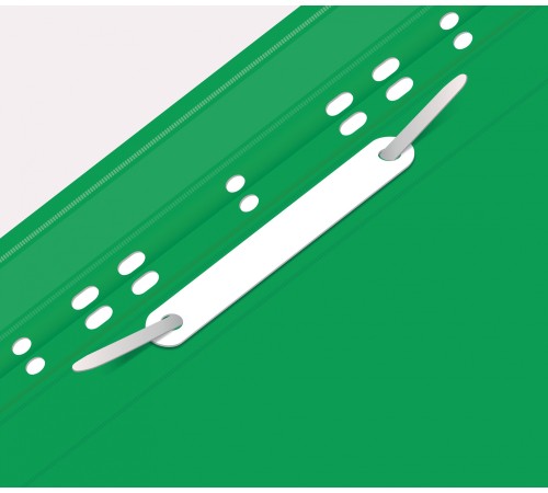 Папка-скоросшиватель Бюрократ PS-P20GRN A4 прозрач.верх.лист боков.перф. пластик зеленый