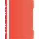 Папка-скоросшиватель Бюрократ PS-P20RED A4 прозрач.верх.лист боков.перф. пластик красный