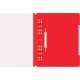 Папка-скоросшиватель Бюрократ PS-P20RED A4 прозрач.верх.лист боков.перф. пластик красный