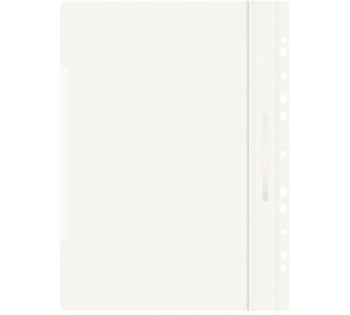 Папка-скоросшиватель Бюрократ PS-P20WH A4 прозрач.верх.лист боков.перф. пластик белый
