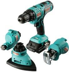 Sturm! CMT1802 Мультитул аккум Sturm! 18В,1BatterySystem, дрель,саб пила,реноватор, шлифмаш,2 акк,кейс [CMT1802]