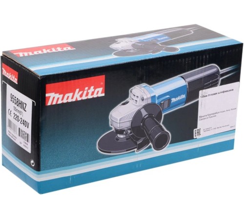 Углошлифовальная машина Makita 9558HNRZ 840Вт 11000об/мин рез.шпин.:M14 d=125мм Углошлифовальная машина Makita 9558HNRZ 840Вт 11000об/мин рез.шпин.:M14 d=125мм
