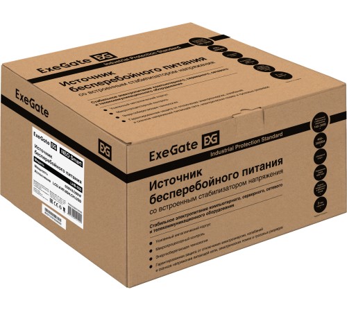 Exegate EX295013RUS ИБП ExeGate NEO Smart LHB-650.LCD.AVR.8SH.CH.RJ.USB <650VA/390W, LCD, AVR, 8*Schuko, RJ45/11, USB, 4*USB-порта для зарядки, Black>
