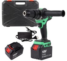 Дрель-шуруповерт аккумуляторная ударная Zitrek Green Impact 18V { 18В, Li-ion 2x6.0Ач }[063-4046]