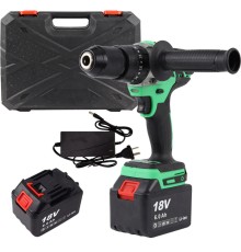 Дрель-шуруповерт аккумуляторная ударная Zitrek Green Impact 18V { 18В, Li-ion 2x6.0Ач }[063-4046]