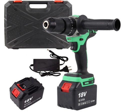 Дрель-шуруповерт аккумуляторная ударная Zitrek Green Impact 18V { 18В, Li-ion 2x6.0Ач }[063-4046]