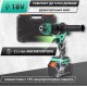 Дрель-шуруповерт аккумуляторная ударная Zitrek Green Impact 18V { 18В, Li-ion 2x6.0Ач }[063-4046]