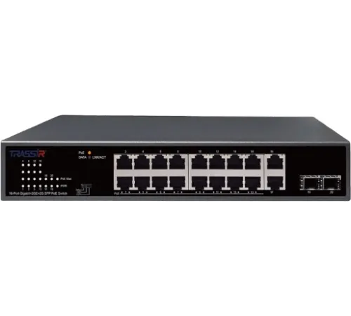 Коммутатор Trassir TR-NS14202S-185-16POE Коммутатор Trassir TR-NS14202S-185-16POE
