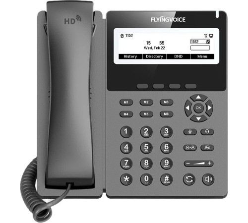 Телефон IP Flyingvoice P22G серый (упак.:1шт) Телефон IP Flyingvoice P22G серый (упак.:1шт)