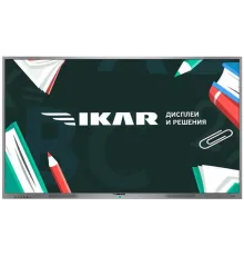 Панель Ikar 75" ИП 75-214-410 черный IPS LED 8ms 16:9 DVI HDMI M/M Cam матовая 1200:1 400cd 178гр/178гр 3840x2160 VGA DP UHD USB 70кг (RUS)