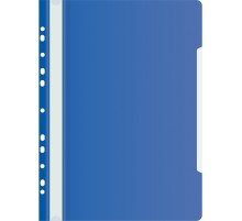 Папка-скоросшиватель Бюрократ PS-P20BLU A4 прозрач.верх.лист боков.перф. пластик синий