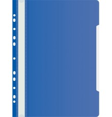 Папка-скоросшиватель Бюрократ PS-P20BLU A4 прозрач.верх.лист боков.перф. пластик синий