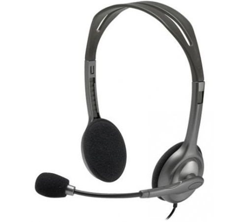 Наушники с микрофоном Logitech H111 серый 2.35м накладные оголовье (981-000588)