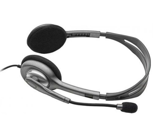 Наушники с микрофоном Logitech H111 серый 2.35м накладные оголовье (981-000588)