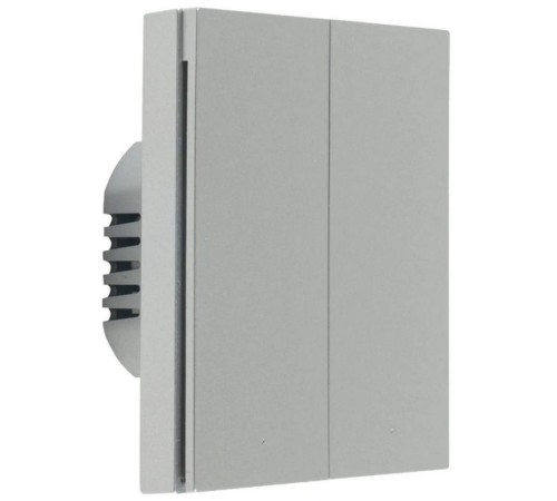 Умный выключатель Aqara H1 EU 2-хкл. серый (WS-EUK04GR)