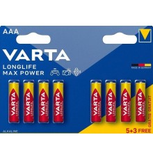 Батарейка Varta LONGLIFE MAX POWER (MAX TECH) LR03 AAA BL8 Alkaline 1.5V (4703) (8/160) VARTA 04703101428