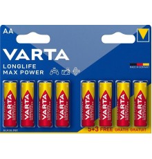 Батарейка Varta LONGLIFE MAX POWER (MAX TECH) LR6 AA BL8 Alkaline 1.5V (4706) (8/160) VARTA 04706101428