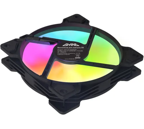 Вентилятор GMNG GG-CF120FRGB1-PWMBK RGB 120x120x25mm черный 4-pin 20-28dB Ret Вентилятор GMNG GG-CF120FRGB1-PWMBK RGB 120x120x25mm черный 4-pin 20-28dB Ret