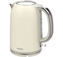 Чайник электрический Hyundai HYK-S9900 1.7л. 2200Вт молочный/серебристый (корпус: металл)