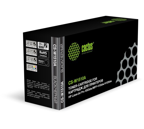Картридж лазерный Cactus CS-W1510A W1510A черный (3050стр.) для HP LJ Pro 4003dw/MFP 4103dw/4103fdw