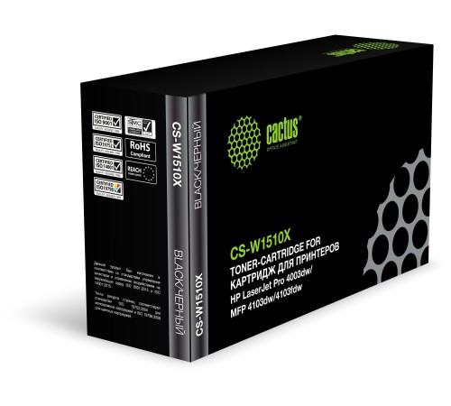 Картридж лазерный Cactus CS-W1510X W1510X черный (9700стр.) для HP LJ Pro 4003dw/MFP 4103dw/4103fdw