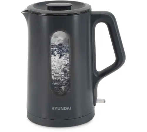Чайник электрический Hyundai HYK-G4508 1.5л. 1700Вт серый/прозрачный корпус: стекло