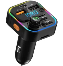 Автомобильный FM-модулятор ACV FMT-130B черный BT USB (40580)