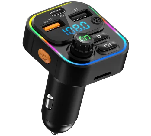 Автомобильный FM-модулятор ACV FMT-130B черный BT USB (40580) Автомобильный FM-модулятор ACV FMT-130B черный BT USB (40580)