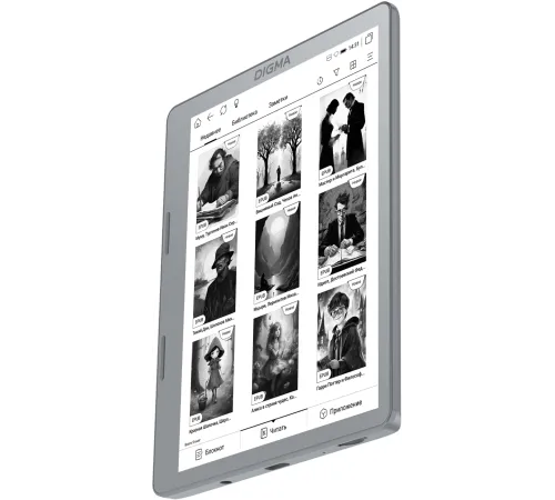 Электронная книга Digma E2 5.76" E-ink HD Carta 680x920 600MHz 1Gb/8Gb/SD/microSDHC темно-серый Электронная книга Digma E2 5.76" E-ink HD Carta 680x920 600MHz 1Gb/8Gb/SD/microSDHC темно-серый
