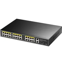 Коммутатор Cudy FS1026PS1 (L2) 24x100Мбит/с 2x1Гбит/с 1SFP 24PoE 24PoE+ 300W неуправляемый