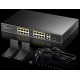 Коммутатор Cudy FS1018PS1 (L2) 16x100Мбит/с 2x1Гбит/с 1SFP 16PoE+ 200W неуправляемый