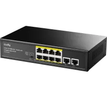 Коммутатор Cudy FS1010PG (L2) 8x100Мбит/с 2x1Гбит/с 8PoE+ 120W неуправляемый