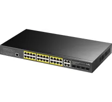 Коммутатор Cudy GS2028PS4-400W (L2) 28x1Гбит/с 4xКомбо(1000BASE-T/SFP) 24PoE 400W управляемый